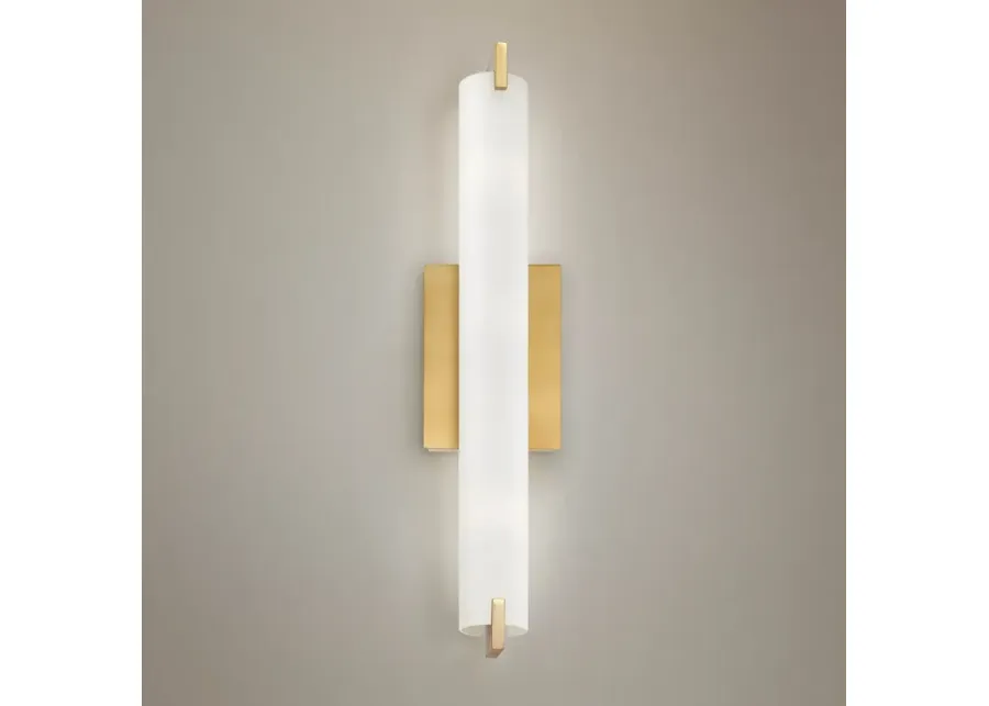 George Kovacs Tube 20 1/2" High Honey Gold LED Wall Sconce-gold