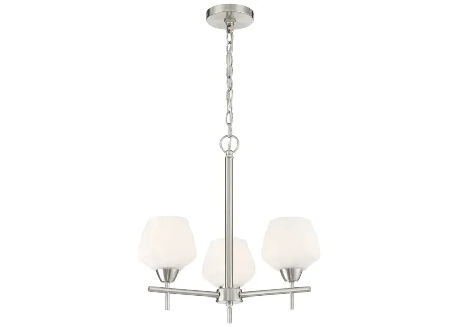 CAMRIN - 3 LIGHT CHANDELIER-silver