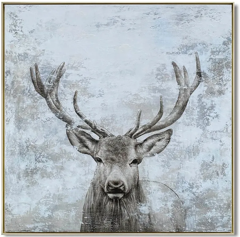 86404-crestview-collection-buck-framed-canvas-brown-1.webp