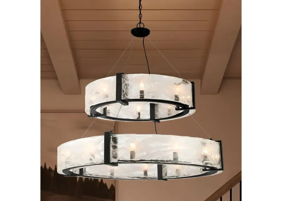 Cloud Break 39 3/4" Wide Coal Black 20-Light Pendant-black