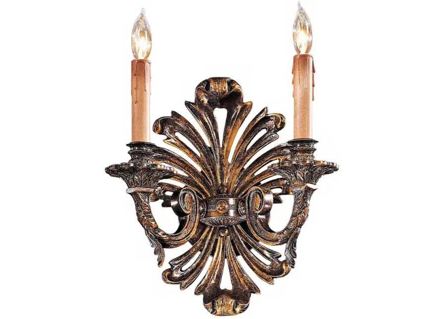 Metropolitan Collection 12 1/2" High 2-Light Wall Sconce-gold