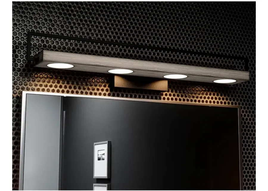 Quoizel Winnett 32" Wide Matte Black LED Bath Light-black