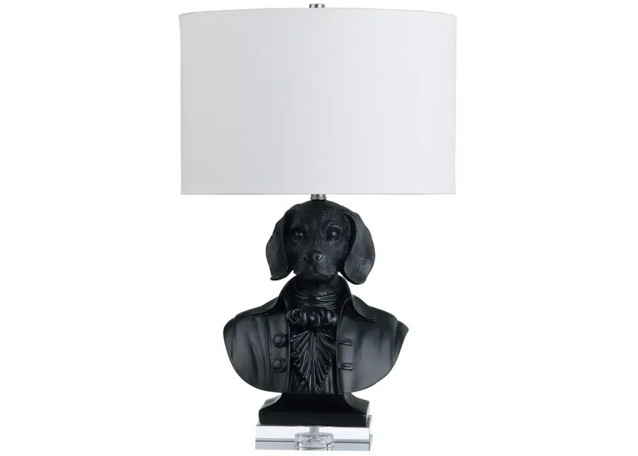 Beauchamp Resin and Crystal Table Lamp - Black-black