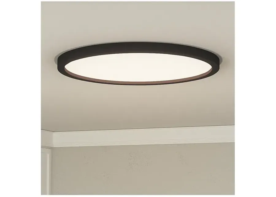Quoizel Outskirts 20" Wide Black Aluminum LED Ceiling Light-black