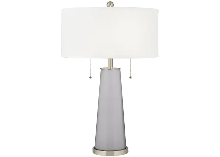 Color Plus Peggy 29 3/4" Swanky Gray Glass Table Lamp-gray