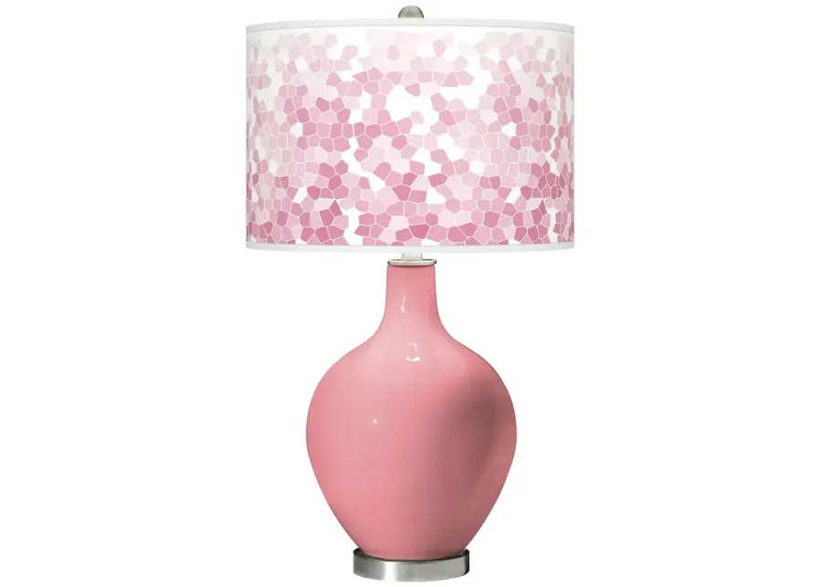 Color Plus Ovo 28 1/2" High Mosaic Shade Haute Pink Table Lamp-pink