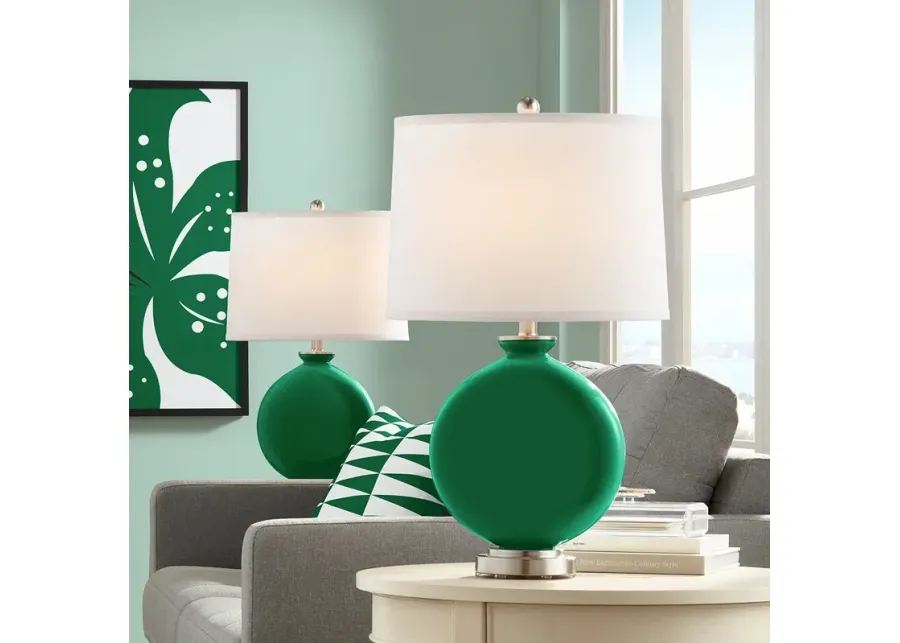 Color Plus Carrie 26 1/2" High Greens Table Lamp Set of 2-green