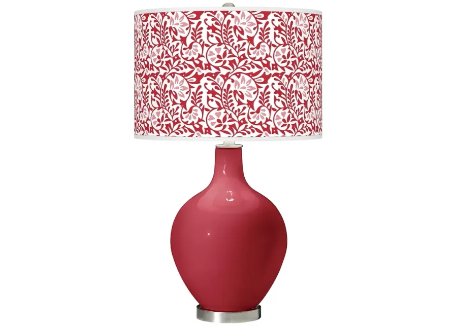 Color Plus Ovo 28 1/2" High Gardenia Shade Samba Red Table Lamp-red