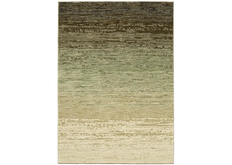 Reed Beige Green Area Rug - 3 3  X 5 0 