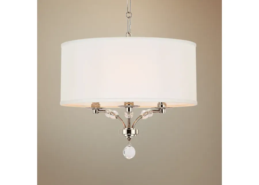 Crystorama Mirage 18" Wide Polished Nickel 3-Light Pendant-silver