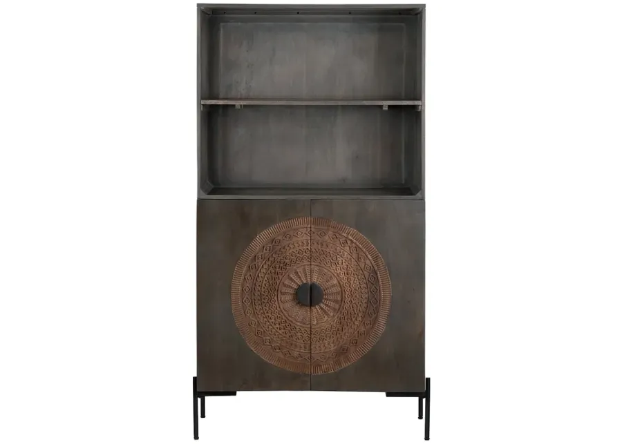 Crestview Collection Sienna Bookshelf-brown