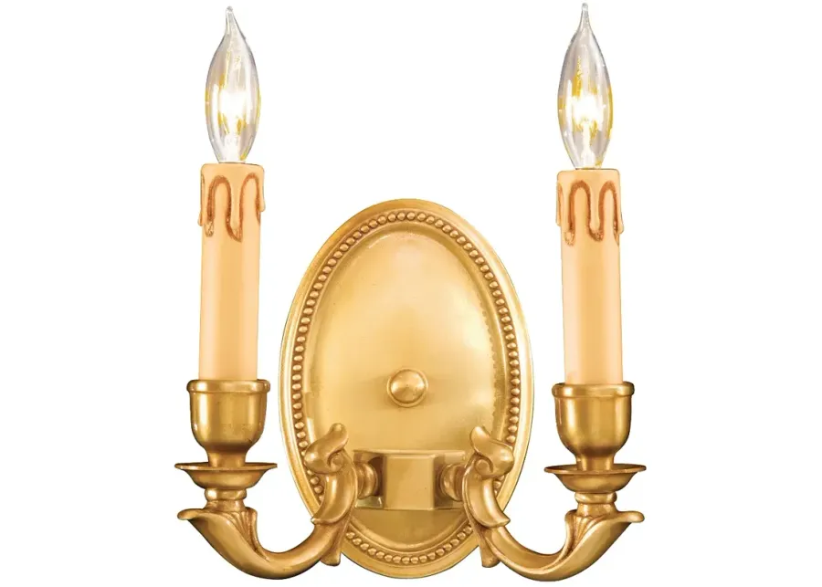 Metropolitan 2-Light 8.25-in French Gold Indoor Wall Sconce-gold