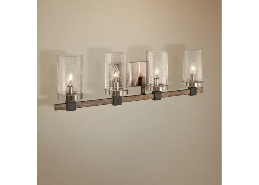 Minka Bridlewood 31" Wide Brushed Nickel 4-Light Bath Light-silver