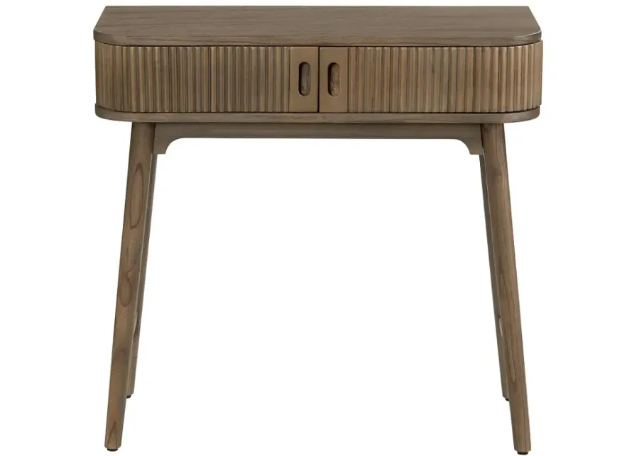 Chaplin 31 1/2" Wide Brown Stained Wood 2-Door Writing Desk-brown