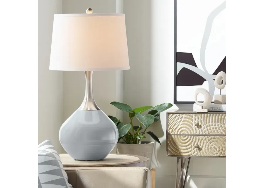 Color Plus Spencer 31" High Modern Glass Uncertain Gray Table Lamp-gray