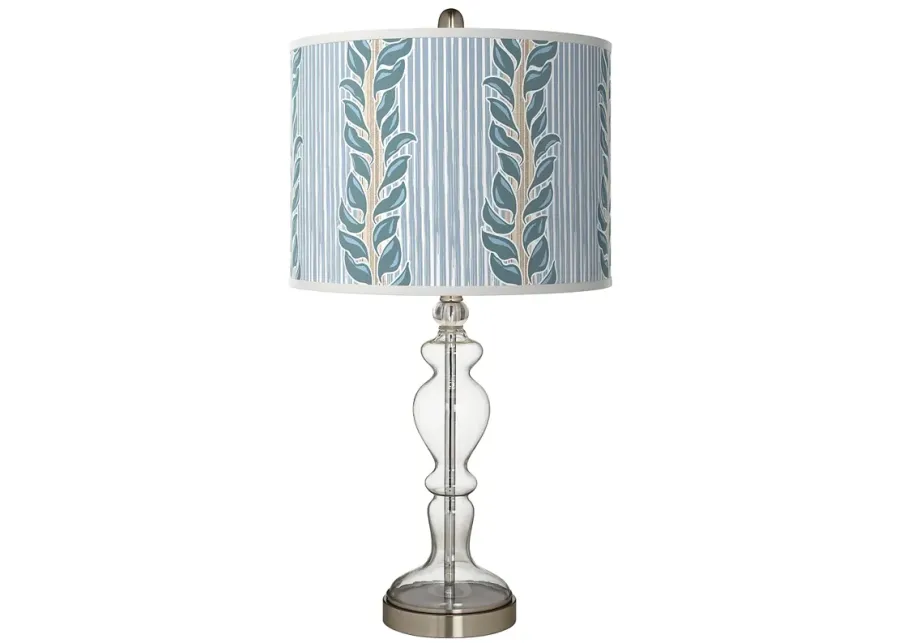 Giclee Glow Drifting Petals 28" Apothecary Clear Glass Table Lamp-silver