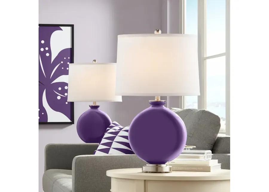 Color Plus Carrie 26 1/2" Acai Purple Table Lamp Set of 2-purple