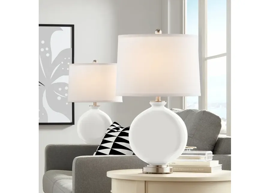 Color Plus Carrie 26 1/2" Modern Winter White Table Lamps Set of 2-white