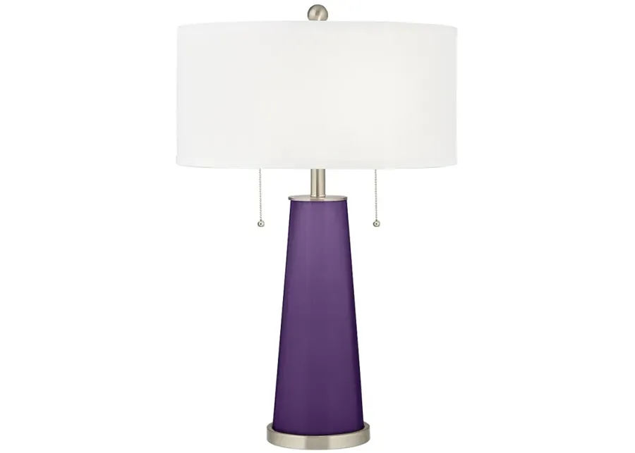 Color Plus Peggy 29 3/4" Acai Purple Glass Table Lamp-purple