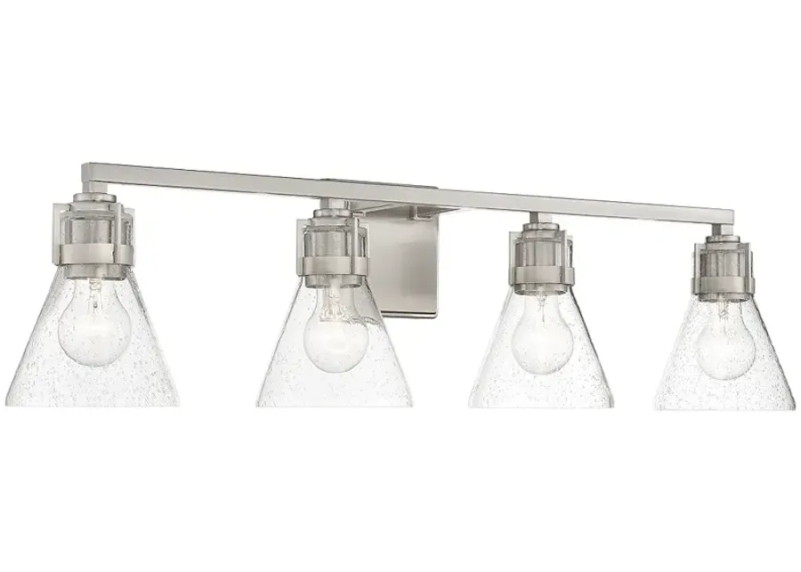 Minka Chatham Square 32 1/2" Wide Brushed Nickel 4-Light Bath Light-silver