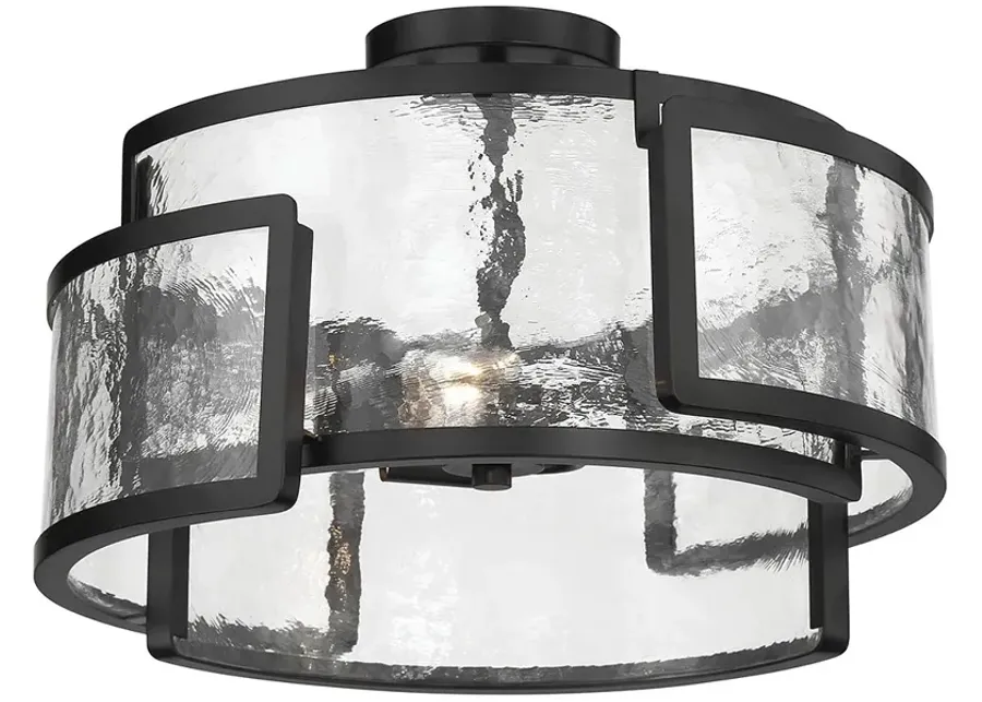 Minka Lavery Bella Collina 3-Light Black Semi-Flush-black