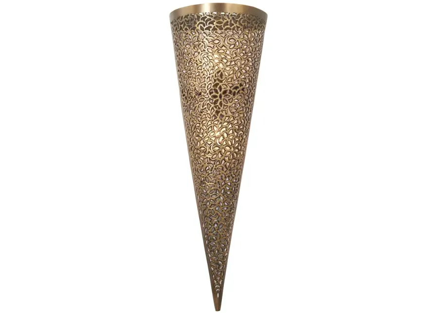 Metropolitan Moradabad 2-Light 10-in Gilded Brass Wall Sconce-gold