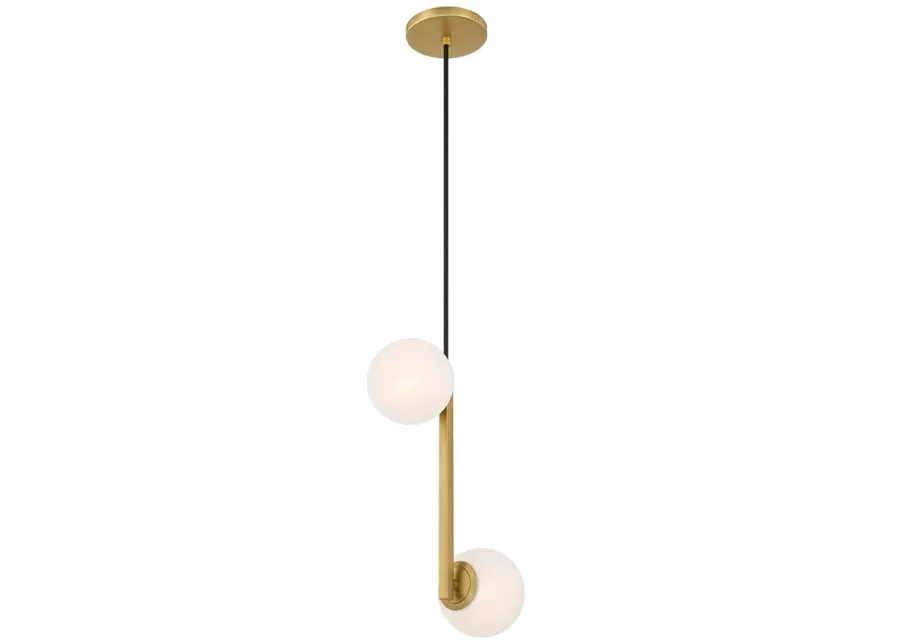 Minka-Lavery Curven 2-Light 11.25-in Legacy Brass Indoor Pendant-gold