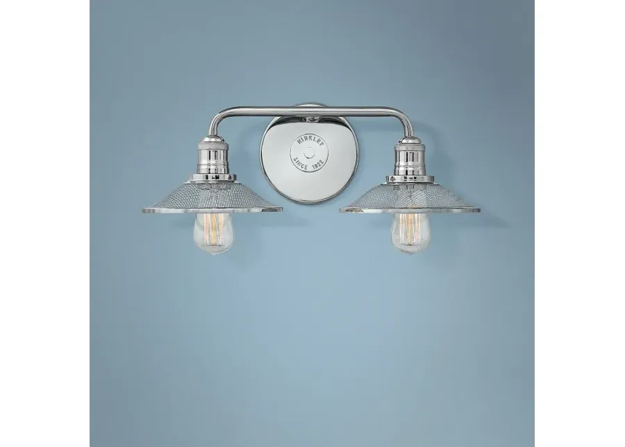 Hinkley Rigby 8 3/4"H Polished Nickel 2-Light Wall Sconce-silver