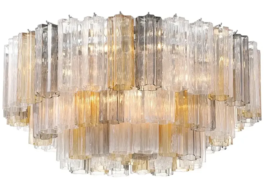 Addis 16 Light Polished Chrome Flush Mount-silver