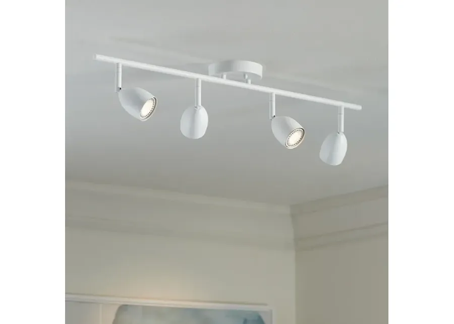 ProTrack 29 3/4" Wide 4-Light GU10 White Finish LED Track Fixture-white