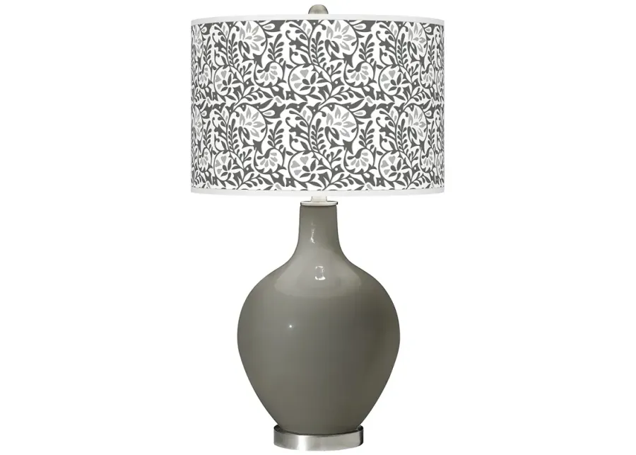 Color Plus Ovo 28 1/2" High Gardenia Shade Gauntlet Gray Table Lamp-gray
