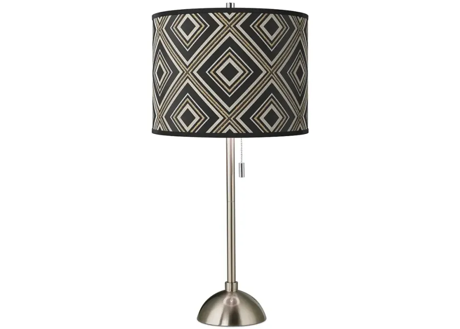 Rhythm Giclee Brushed Nickel Table Lamp-gold
