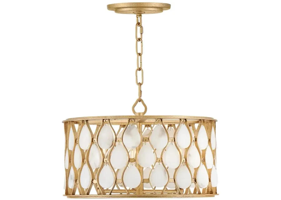 Fredrick Ramond Foyer Estie Medium Semi-Flush Mount Piastra Gold-gold