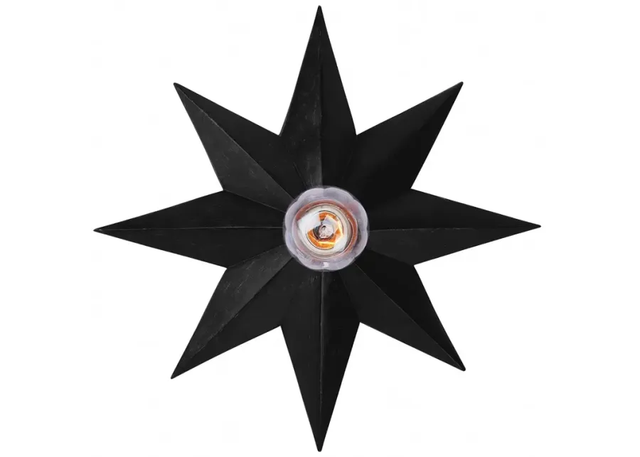 Astro 1 Light Black Sconce-black