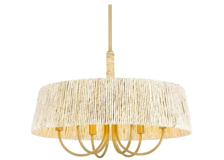 Minka Lavery Hellia 6-Light 24-in Legacy Brass Indoor Pending Lighting-gold