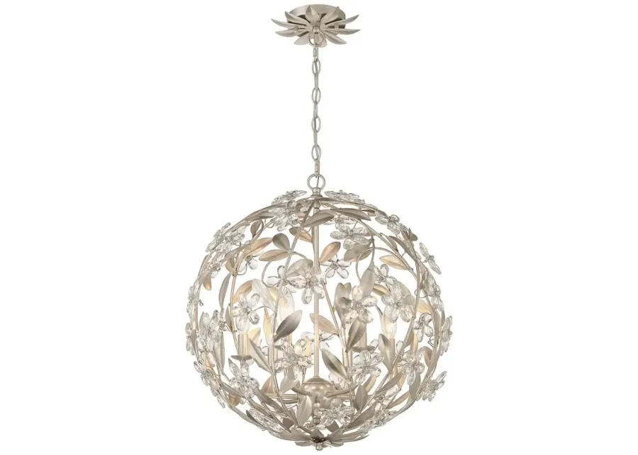 Crystorama Marselle 22"W Antique Silver Globe Pendant Light-silver