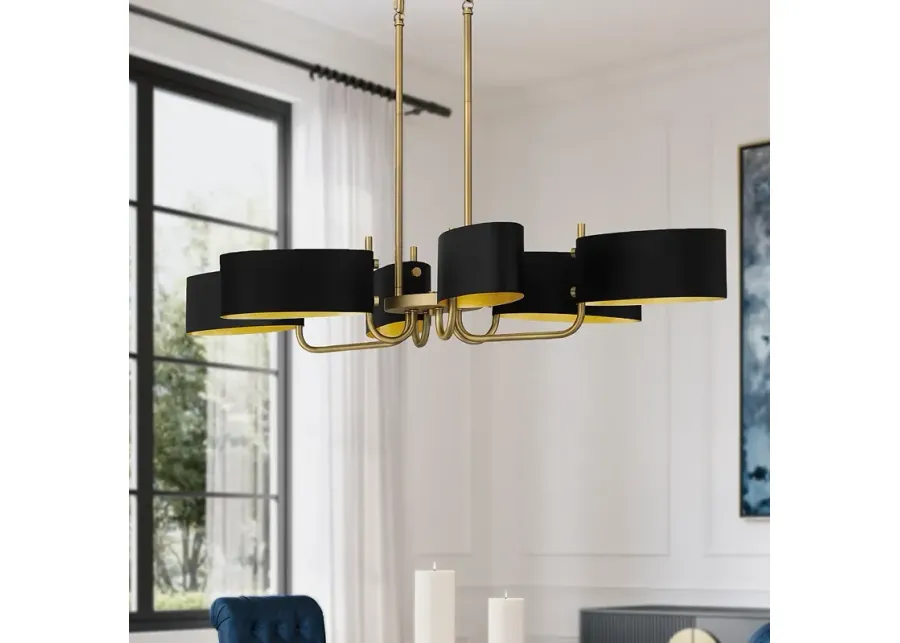 Quoizel Madden 41 1/2"W Aged Brass 6-Light Island Chandelier-gold