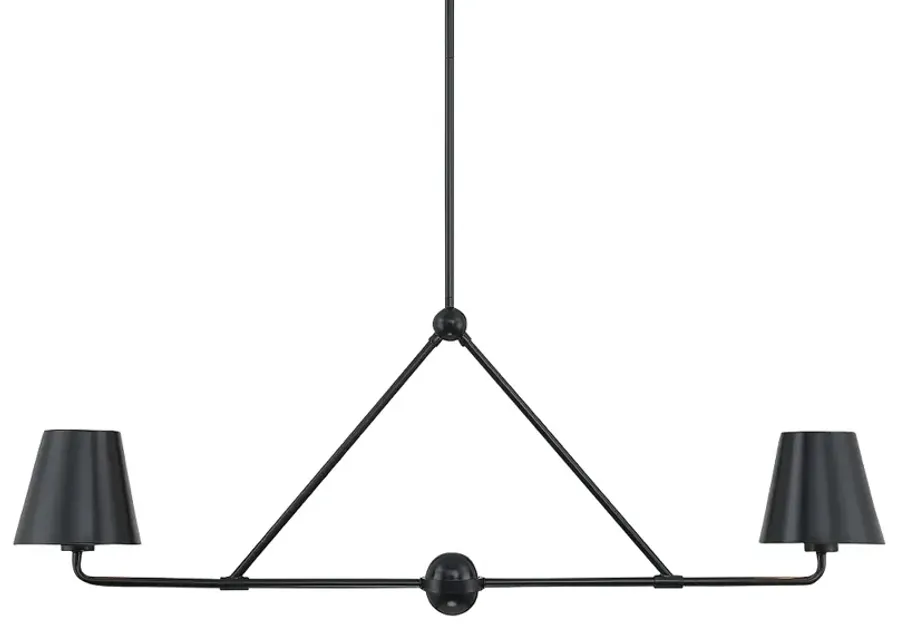 Crystorama Xavier 42"W Matte Black 2-Light Linear Chandelier-black 1 88080-crystorama-xavier-42-w-matte-black-2-light-linear-chandelier-black-1.webp