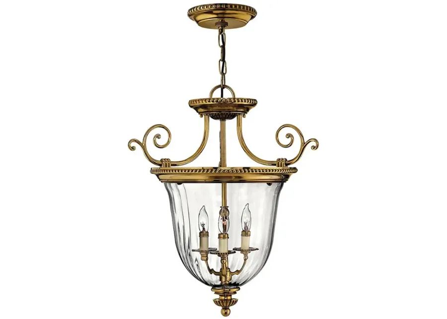 Hinkley Cambridge 22 1/2" Wide Clear Glass Traditional Brass Pendant-gold