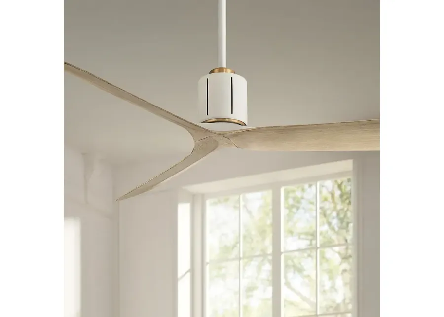 56" Casa Vieja Avo Matte White Indoor Ceiling Fan with Remote-gold