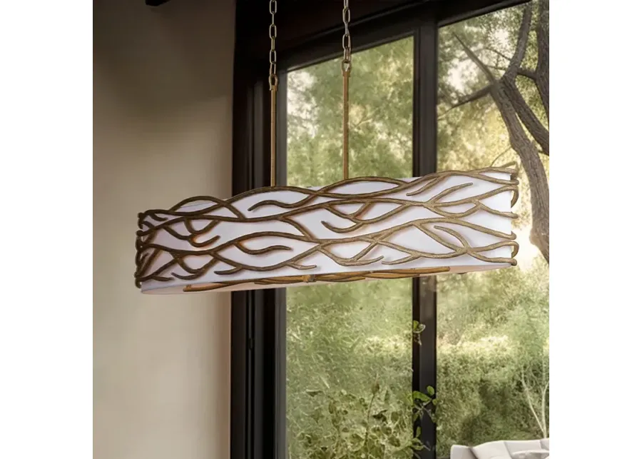 Minka Lavery Branch Reality 10-Light Ashen Gold Island Chandelier-gold