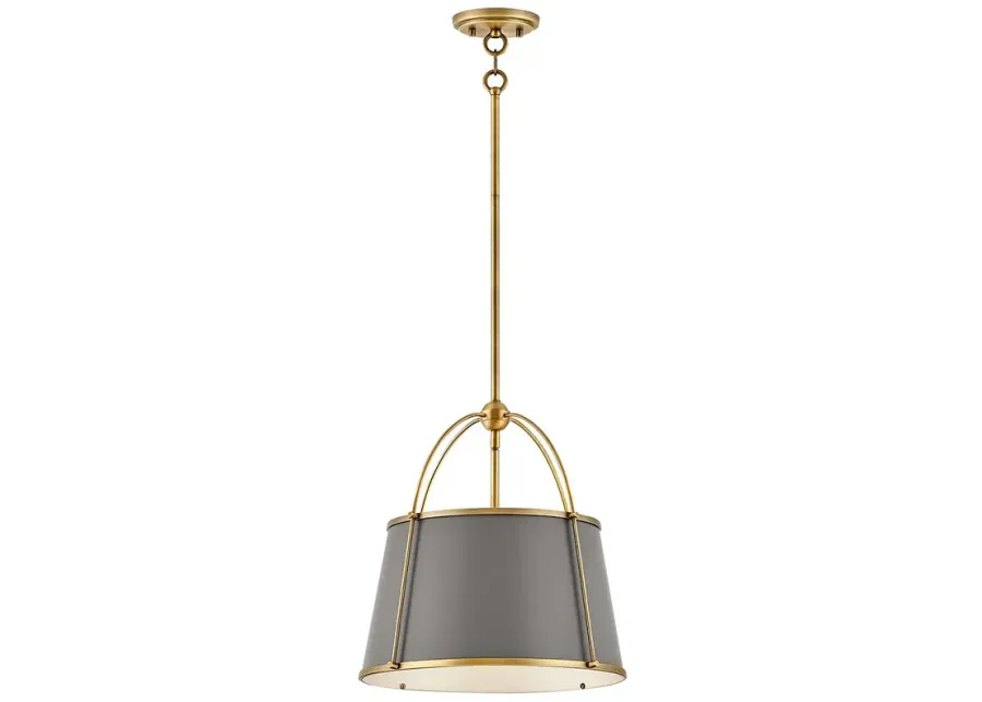Hinkley Clarke 16 1/4" Wide Brass and Gray Pendant Light-gold