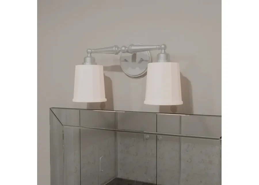 Quoizel Cecilia 8 1/2"H Brushed Nickel 2-Light Wall Sconce-silver