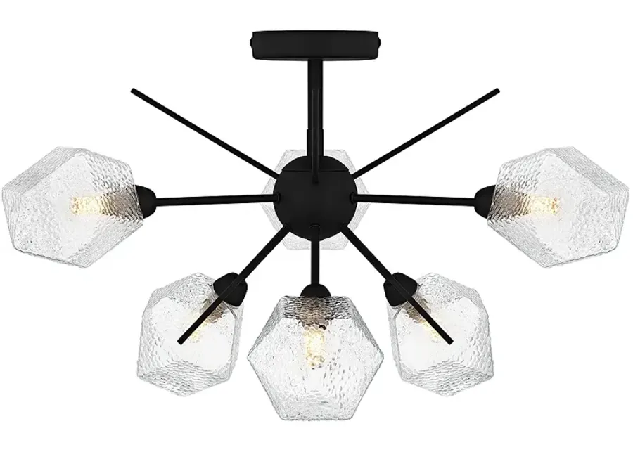 Salvador Earth Black Semi-Flush Mount-black