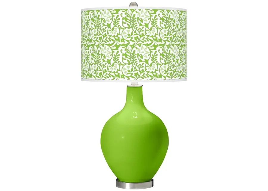 Color Plus Ovo 28 1/2" High Gardenia Shade Neon Green Table Lamp-green