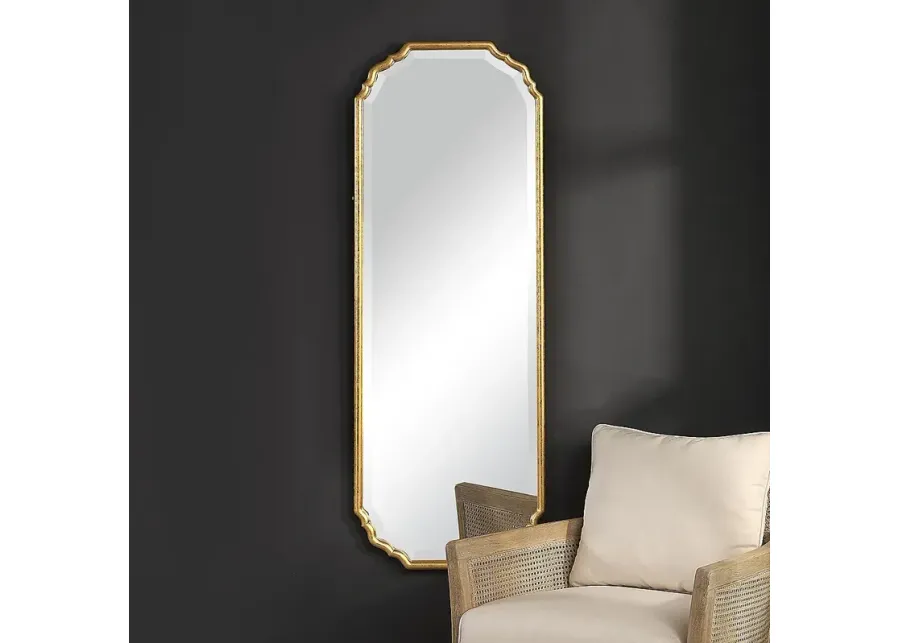 Noble Park Natomas Gold Leaf 21 1/2" x 61 1/2" Wall Mirror-gold