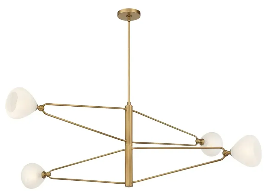 Minka-Lavery Orion 4-Light 53-in Legacy Brass Indoor Chandelier-gold