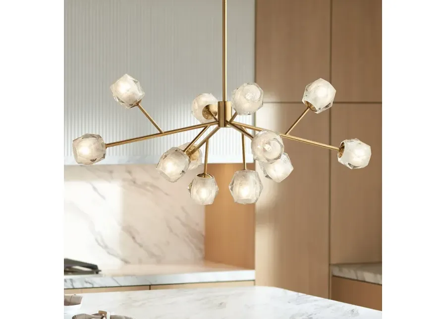 Possini Euro Tofay 37 3/4" Brass 12-Light LED Sputnik Chandelier-gold