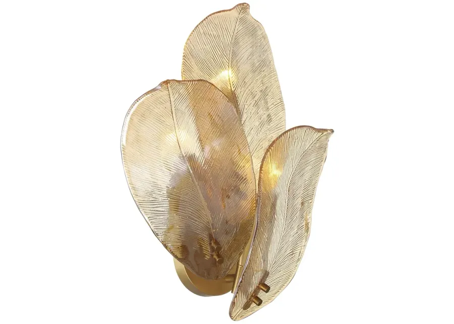 Orchid 18 1/4" High Legacy Brass 3-Light Wall Sconce-gold