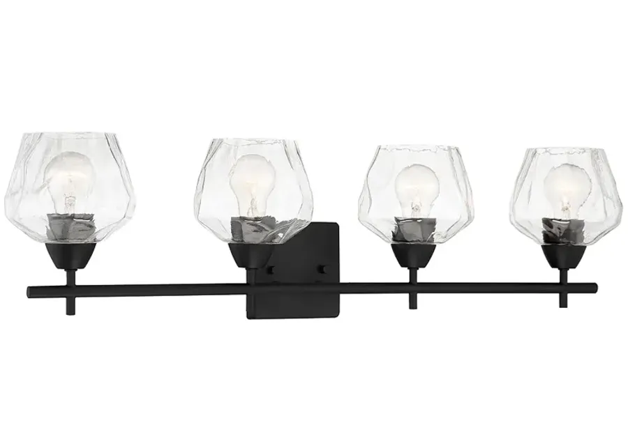 Minka Lavery Camrin 31" Wide Black and Clear Glass Bath Wall Sconce-black 1 88685-minka-lavery-camrin-31-wide-black-and-clear-glass-bath-wall-sconce-black-1.webp